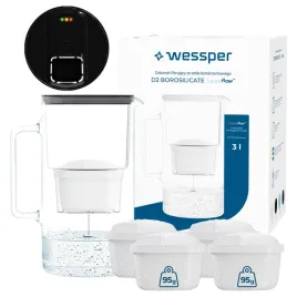dzbanek-filtrujacy-szklany-wessper-d2-borosilicate-3l-led-5x-filtr-wody