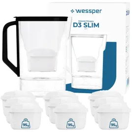 dzbanek-filtrujacy-do-lodowki-lodowkowy-wessper-d3-slim-27l-10x-filtr