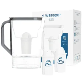 dzbanek-filtrujacy-wessper-d3-slim-27l-do-lodowki-3x-filtr-do-wody