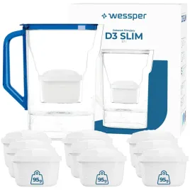 dzbanek-filtrujacy-na-wode-wessper-d3-slim-27l-lodowkowy-10x-filtr