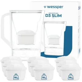 dzbanek-filtrujacy-wode-wessper-d3-slim-27l-do-lodowki-10x-filtr-wody