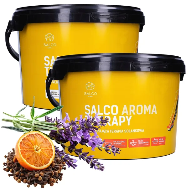 Zestaw soli do kąpieli Salco Aroma Therapy - 2x 3kg Lawenda Pomarańcza