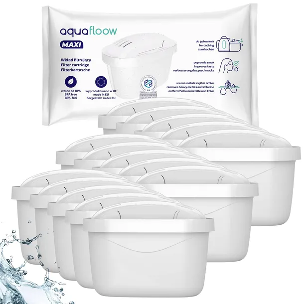 15x AquaFloow Maxi filtr wody do dzbanek filtrujący Brita Dafi zamiennik