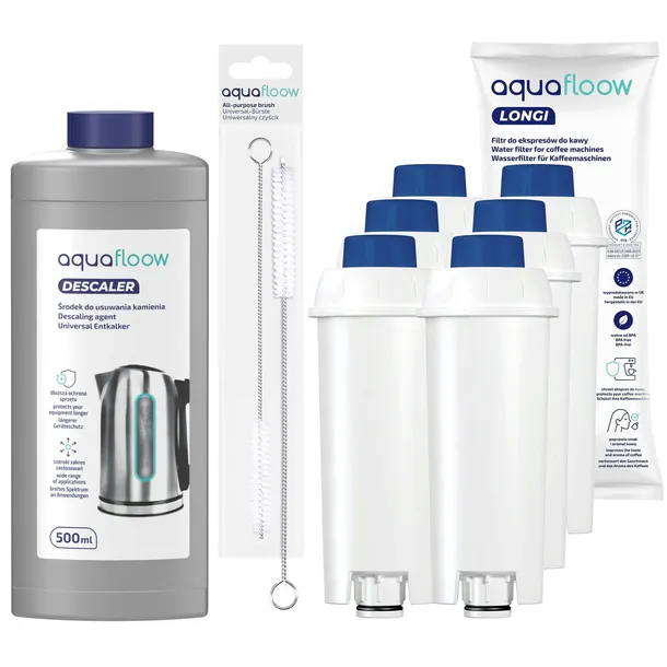 Odkamieniacz do ekspresu + 6x filtr do wody do ekspresu Delonghi zamiennik