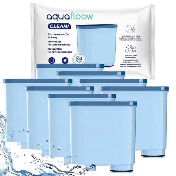 8x AquaFloow filtr do ekspresu Philips Latte Go Saeco z systemem AquaClean
