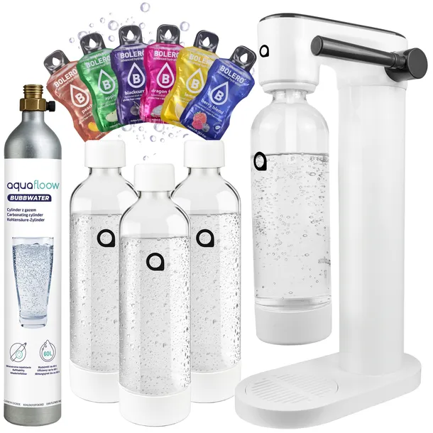 SATURATOR DO WODY GAZOWANEJ AQUAFLOOW BUTLA CO2 3X BUTELKA NA WODĘ + BOLERO