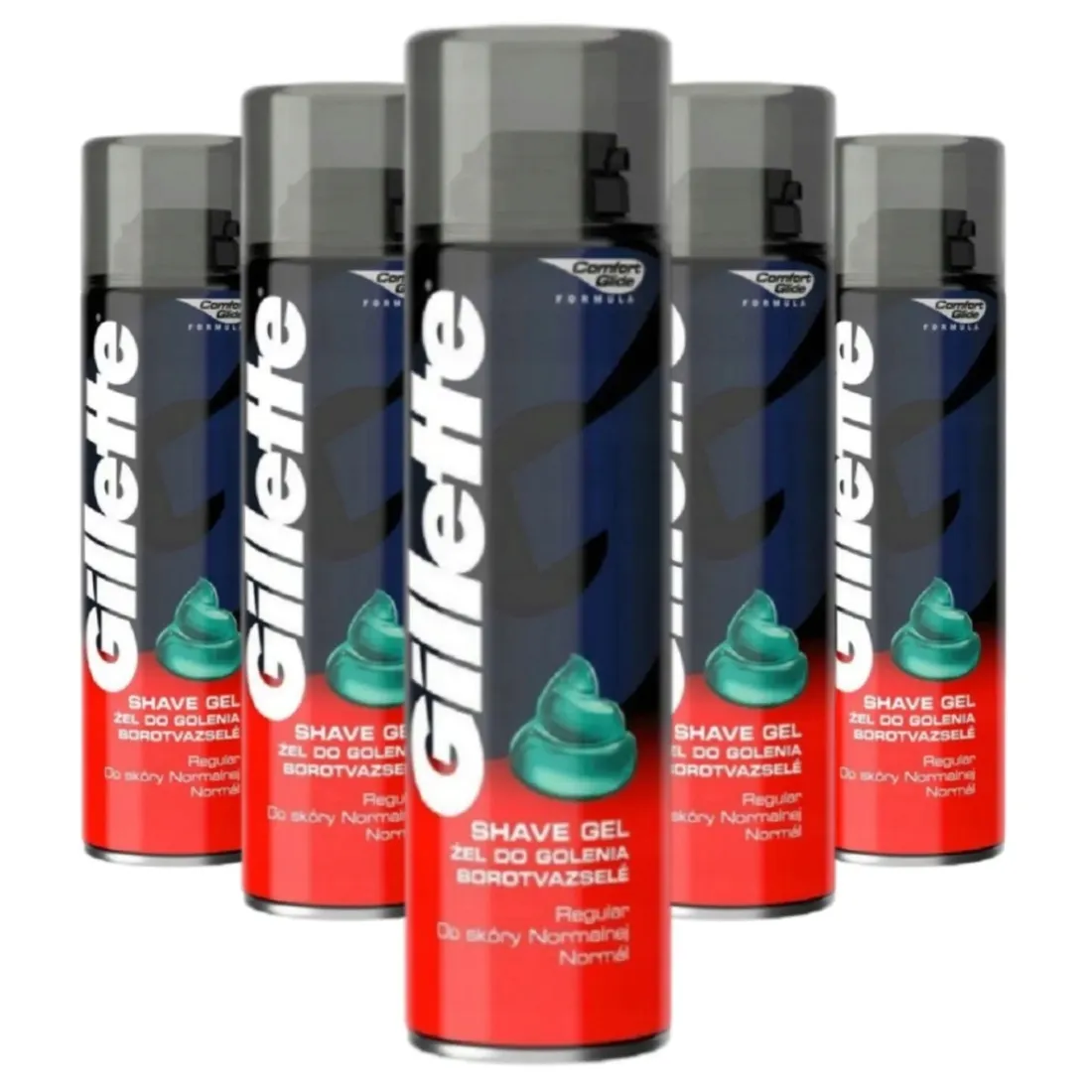 5x-gillette-regular-zel-do-golenia-200ml