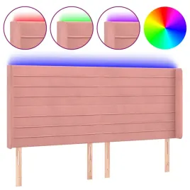 zaglowek-do-lozka-z-led-rozowy-183x16x118-128-cm-aksamit