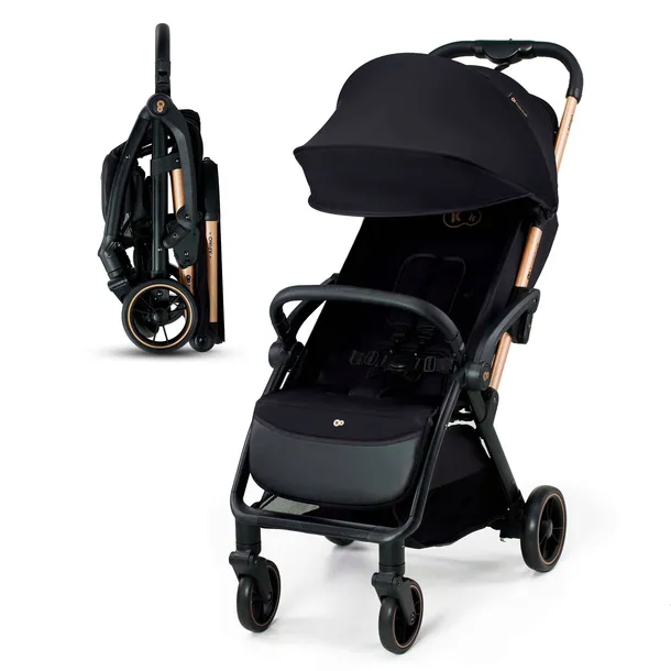 Wózek Spacerowy Spacerówka Kinderkraft APINO 0-22 kg Lekki Składany Czarny