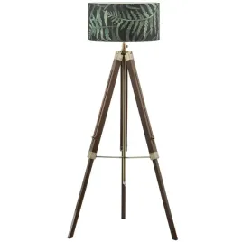 podlogowa-lampa-drewniana-easel-eas4947-bam8655-dar-lighting-abazur-zielony