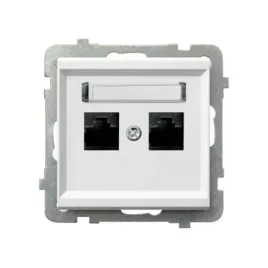 biale-gniazdo-komputerowe-podwojne-rj45-kat-5e-mmc-gpk-2r-k-m-sonata-ospel