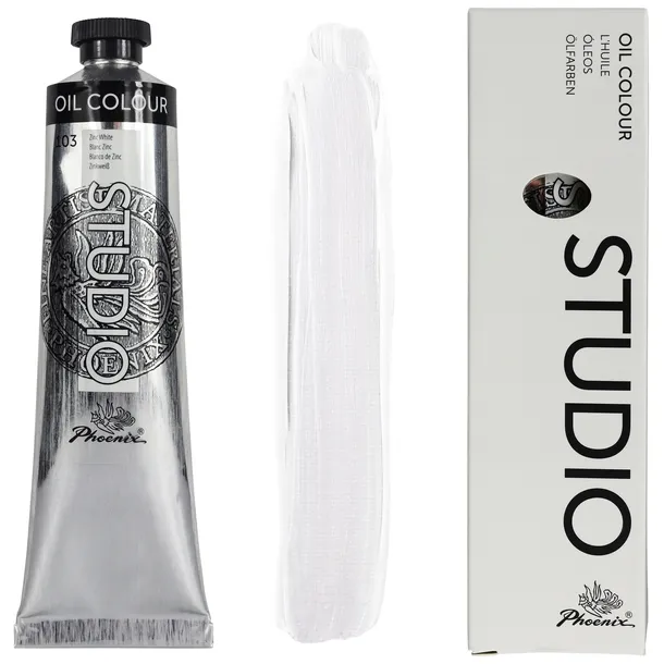 Farba Olejna 120 ml Phoenix Zinc White 103 – Biała - Biel Cynkowa