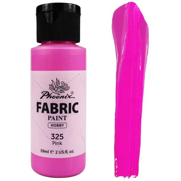 Farba do Tkanin Jasnych Ciemnych Phoenix Różowa Duża Pojemność 59ml