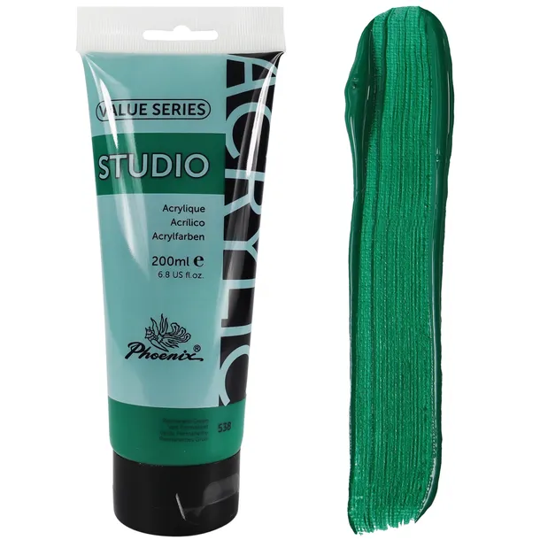 Farba Akrylowa 200ml Phoenix Perment Green - 538 Farby