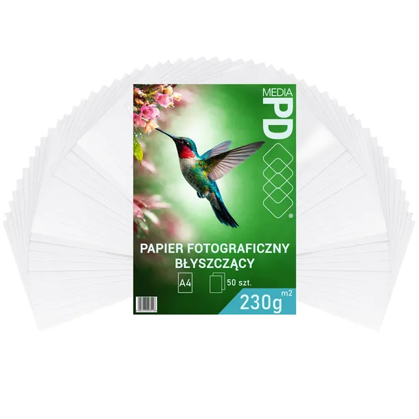 Papier Fotograficzny A4 230g/m² Błyszczący 50 szt Inkjet Błysk 21x29,7