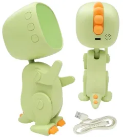 budzik-elektroniczny-zegar-cyfrowy-robo-dino-zielony-kabel-usb-ecolight