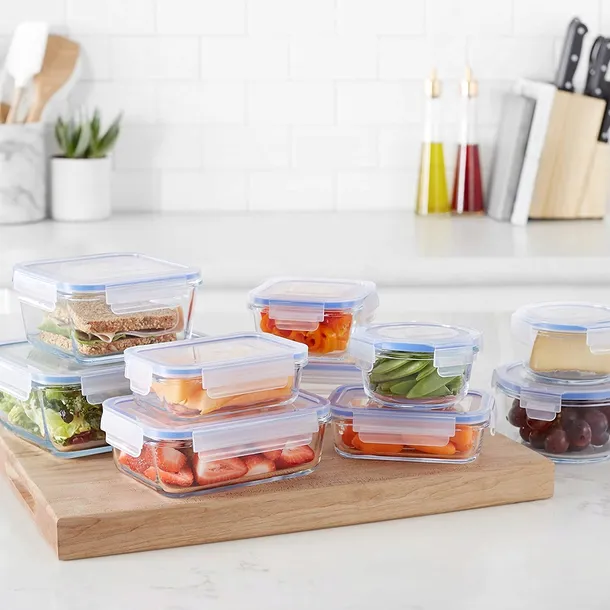 pojemniki-do-zywnosci-amazonbasics-blekitne-10-stan-nowy-kolor-odcienie-blekitu-przezroczysty