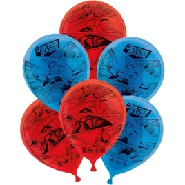 balony-justice-league-blekitny-czerwony-party-factory-9-10-szt