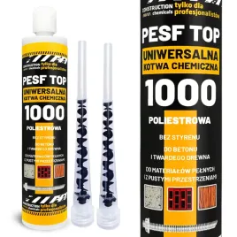 Zdjęcie produktu KOTWA CHEMICZNA PESF1000 300 ml bez styrenu Żywica z 2 mieszaczami