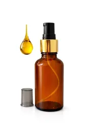 butelka-szklana-brazowa-50ml-z-pompka-zloto-czarna-do-kremu-oleju