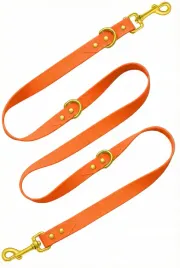 smycz-dla-psa-hexa-wodoodoporna-przepinana-pomaranczowa-200cm-2m-tasma-2cm