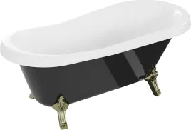 mexen-retro-wanna-wolnostojaca-150-x-73-cm-biala-czarna-nogi-zlote