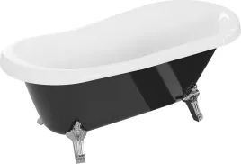 mexen-retro-wanna-wolnostojaca-150-x-73-cm-biala-czarna-nogi-chrom