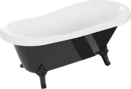 mexen-retro-wanna-wolnostojaca-150-x-73-cm-biala-czarna-nogi-czarne