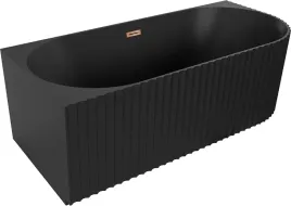 mexen-gia-wanna-wolnostojaca-narozna-ryflowana-lewa-czarna-mat-150-x-75