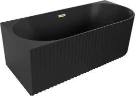 mexen-gia-wanna-wolnostojaca-narozna-ryflowana-lewa-czarna-mat-150-x-75