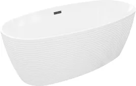 mexen-lira-wanna-wolnostojaca-wzor-170x80-cm-biala-przelew-czarny
