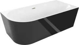 mexen-mia-wanna-wolnostojaca-narozna-prawa-biala-czarna-140-x-75-cm-nikiel