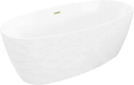 mexen-olea-wanna-wolnostojaca-wzor-170x80-cm-biala-przelew-zloty
