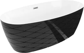 mexen-olea-wanna-wolnostojaca-wzor-170-x-80-cm-biala-czarna-przelew-gun-m