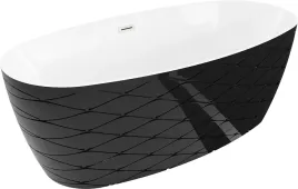 mexen-olea-wanna-wolnostojaca-wzor-170-x-80-cm-biala-czarna-przelew-nikie
