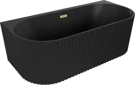 mexen-sella-wanna-wolnostojaca-przyscienna-ryflowana-czarna-mat-170-x-80