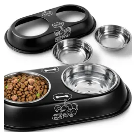 podwojna-miska-dla-psa-kota-metalowa-podkladka-antyposlizgowa-czarna