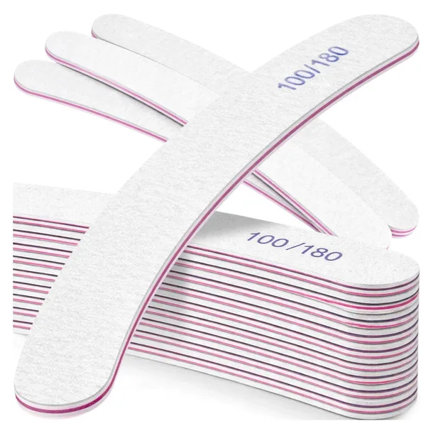 10 X PILNIK DO PAZNOKCI BANAN MANICURE PEDICURE ZEBRA 100/180