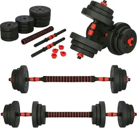hantle-regulowane-2x10kg-lacznik-sztanga-zestaw-hantli-obciazenia-20kg