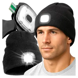 czapka-led-zimowa-z-latarka-usb-ocieplana-robocza-sportowa-czarna-ciepla