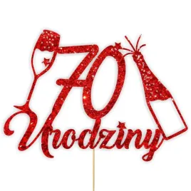 topper-papierowy-szampanskie-70-urodziny-czerwony-brokat-15-x-19-cm