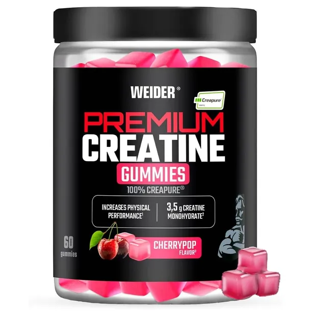 Weider Premium Creapure Gummies 60 żelek w żelkach Siła CZYSTA KREATYNA