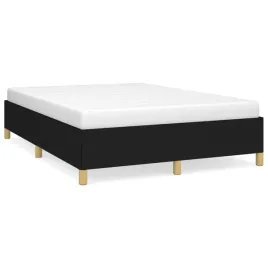 rama-lozka-czarna-203x143x35-cm-tkanina-sklejka