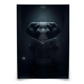 plakat-do-lazienki-slon-z-gazeta-w-toalecie-nowoczesna-abstrakcja-30x40