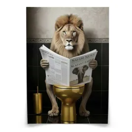 palkat-do-lazienki-wc-lew-z-gazeta-na-zlotej-toalecie-abstrakcja-50x70
