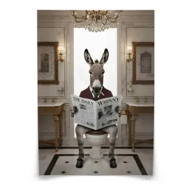 plakat-do-wc-lazienki-osiol-w-garniturze-w-lazience-abstrakcja-20x30