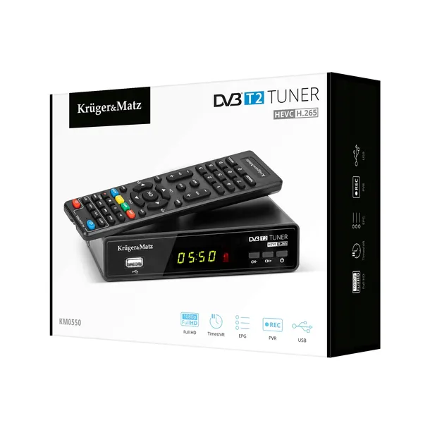 tuner-dvb-t2-krugerandmatz-km0550c-zlacza-cyfrowe-wyjscie-koaksjalne