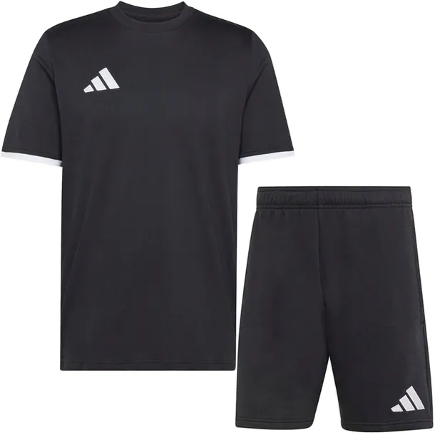ZESTAW ADIDAS BAWEŁNIANY - KOSZULKA T-SHIRT + SPODENKI Z KIESZENIAMI - S