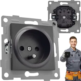 kontakt-czarne-gniazdo-elektrycznie-z-bolcem-pojedyncze-fi60-podtynkowe