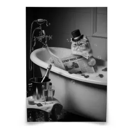 plakat-do-lazienki-wc-kot-w-cylindrze-w-wannie-abstrakcja-glamour-30x40